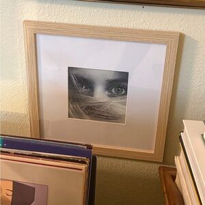 Framed Art Print Natural Wood Frame 11x11” original photograph portrait eyes